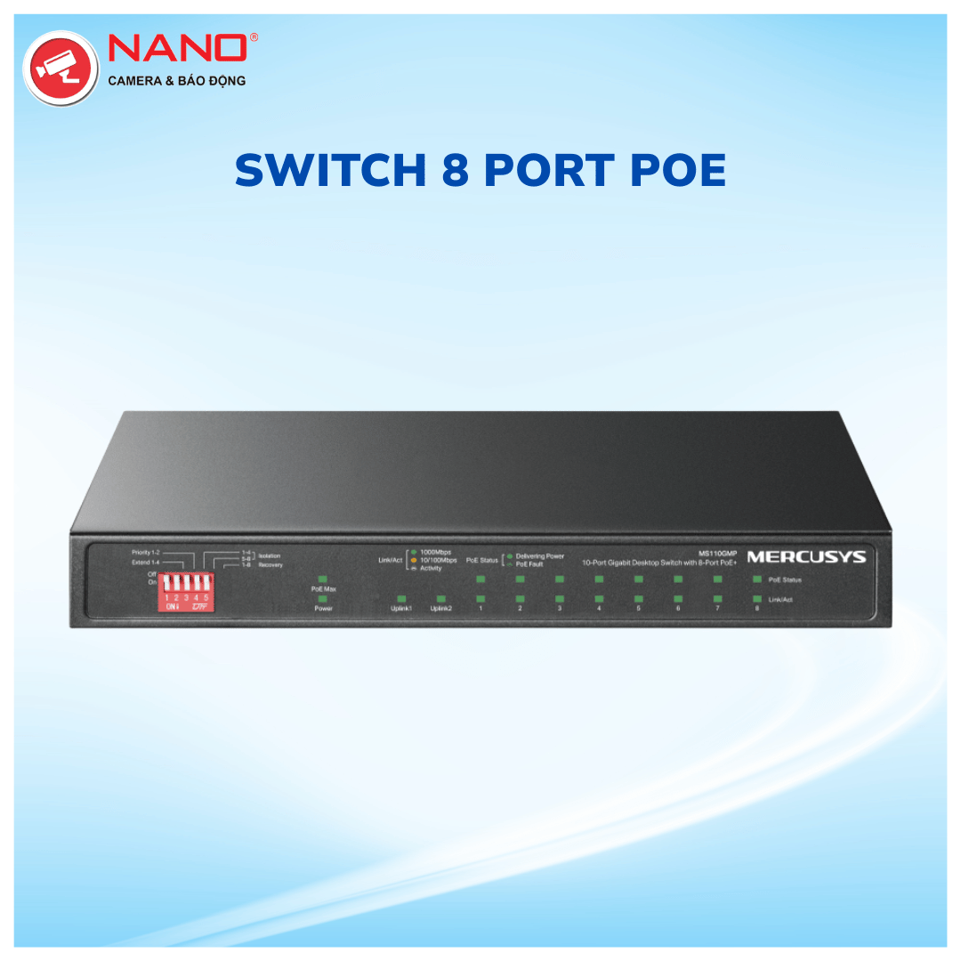 Switch 8 port poe